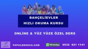 hızlı okuma kursu bahçelievler