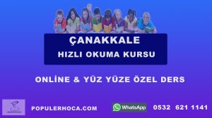 hızlı okuma kursu çanakkale merkez