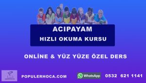 hızlı okuma kursu acıpayam